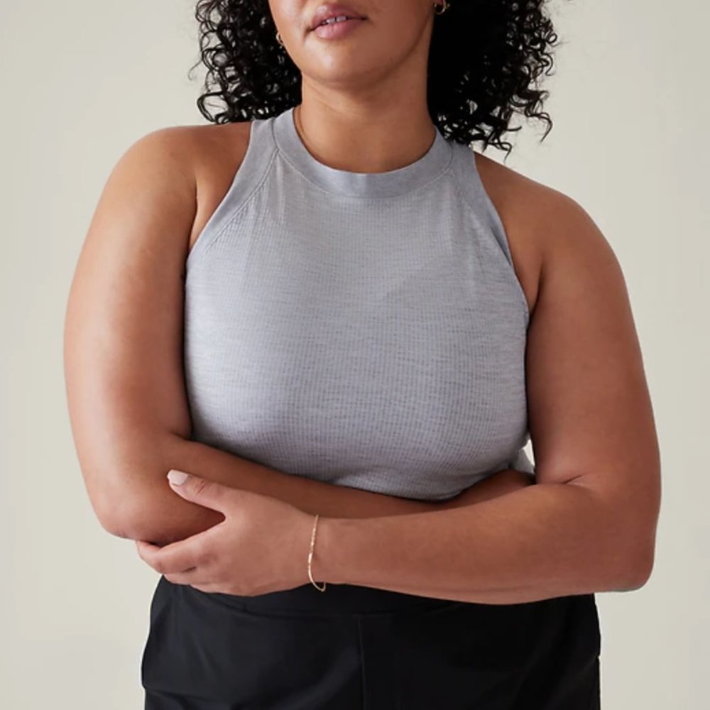 Renew Seamless Racerback Tank Grey Heather - 1X